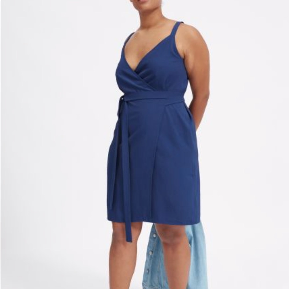 Everlane Wrap Dress in Blue